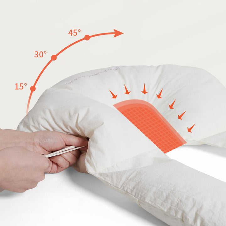 CuddlePure Almohada para bebé – Cojín antibacteriano con diseño ergonómico y tela suave