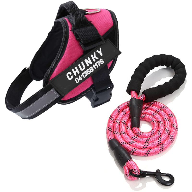 Dogura – Arnés para Perro Anti-Trek Reflectante y Cómodo con Nombre