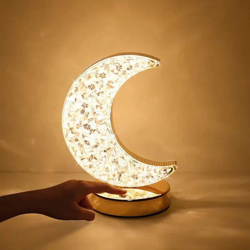 Lámpara de mesa Lumystic Kristallen – Iluminación LED regulable y diseño encantador para cualquier espacio