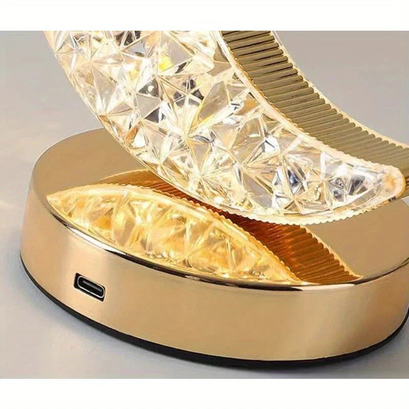 Lámpara de mesa Lumystic Kristallen – Iluminación LED regulable y diseño encantador para cualquier espacio