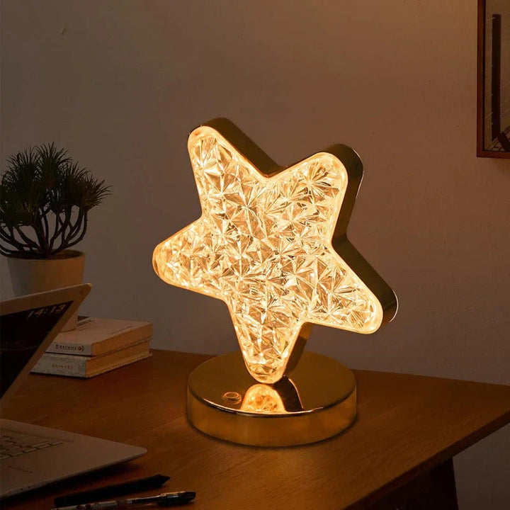 Lámpara de mesa Lumystic Kristallen – Iluminación LED regulable y diseño encantador para cualquier espacio
