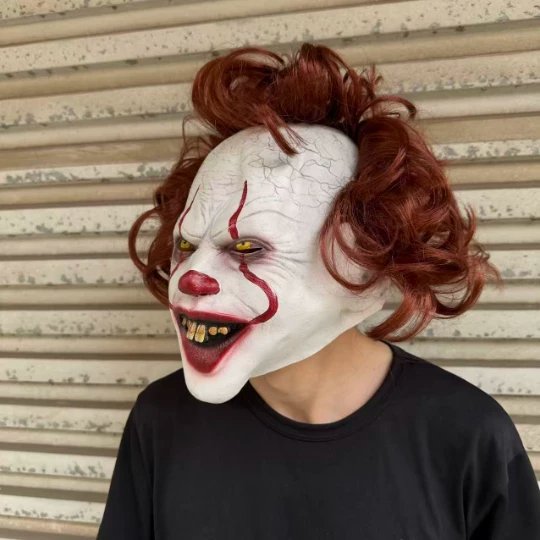 Clownmasker – Horrorclown met bleke huid en brede grijns voor Halloween VestraGear