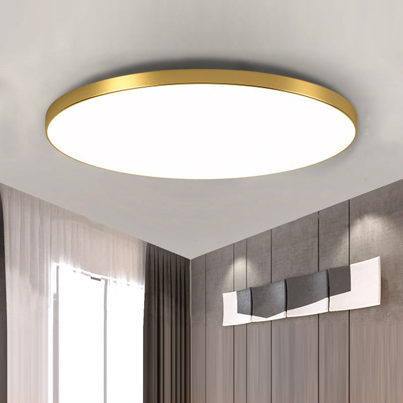 Solvra Lámpara de techo – Lámpara de techo LED redonda de acrílico y ABS con diseño minimalista