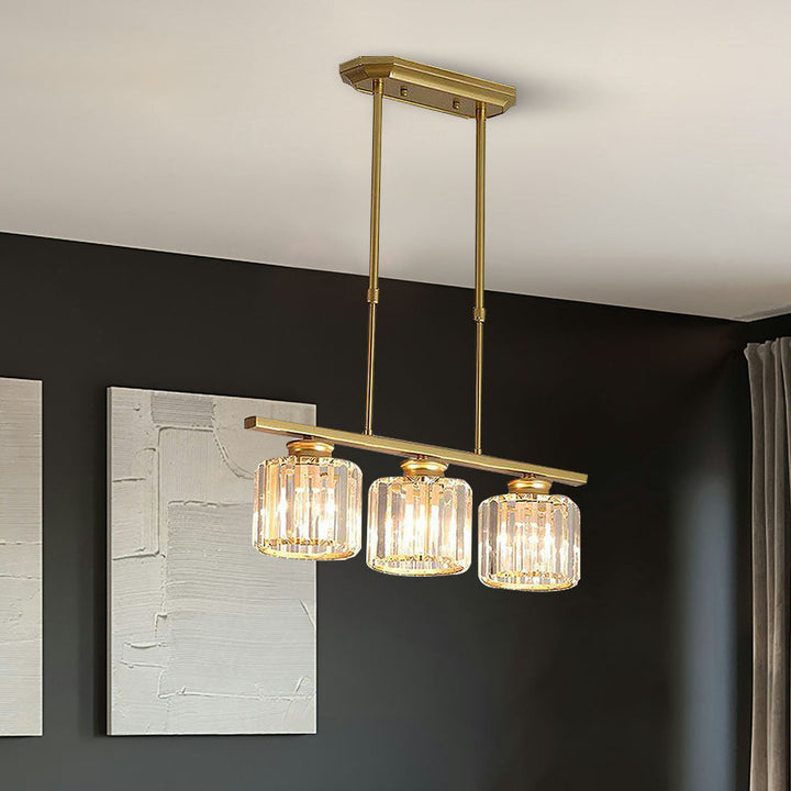 Lámpara colgante Artesso – Diseño Art Deco con pantallas de vidrio y altura ajustable