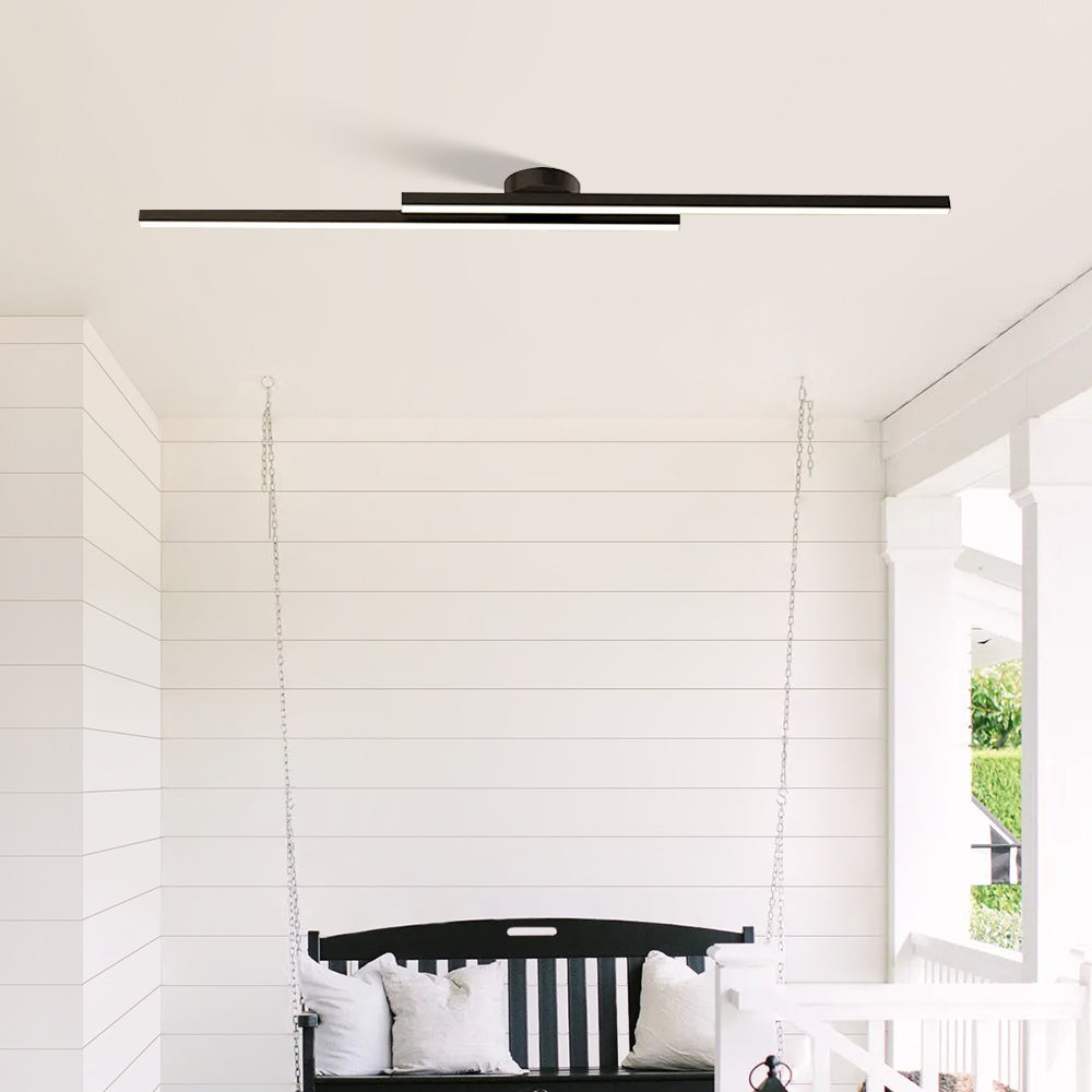 Norvion Plafondlamp – Lampada da soffitto LED allungata in alluminio con design minimalista elegante