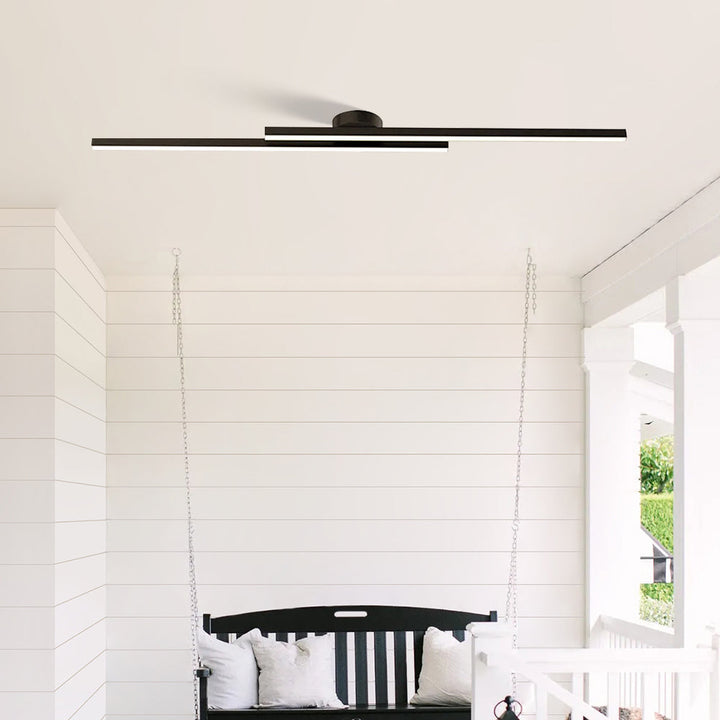 Norvion Plafondlamp – Lampada da soffitto LED allungata in alluminio con design minimalista elegante