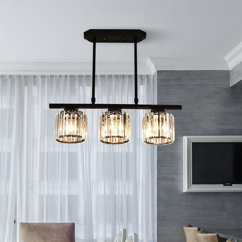 Lámpara colgante Artesso – Diseño Art Deco con pantallas de vidrio y altura ajustable