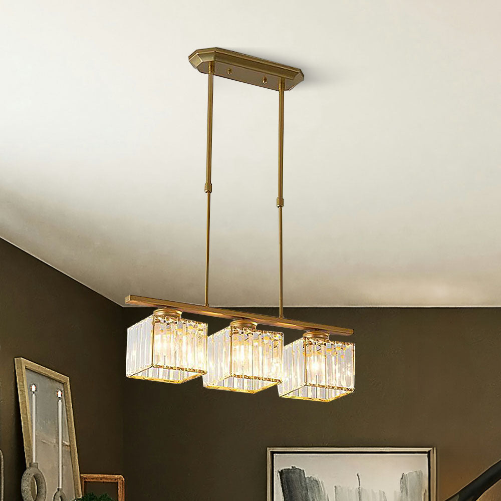Lámpara colgante Artesso – Diseño Art Deco con pantallas de vidrio y altura ajustable