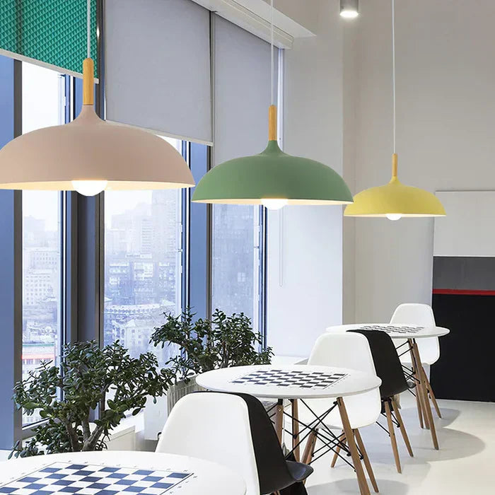 ScandiLuxe Candeeiro de Teto – Lâmpada LED de madeira de carvalho com design escandinavo e cabo ajustável