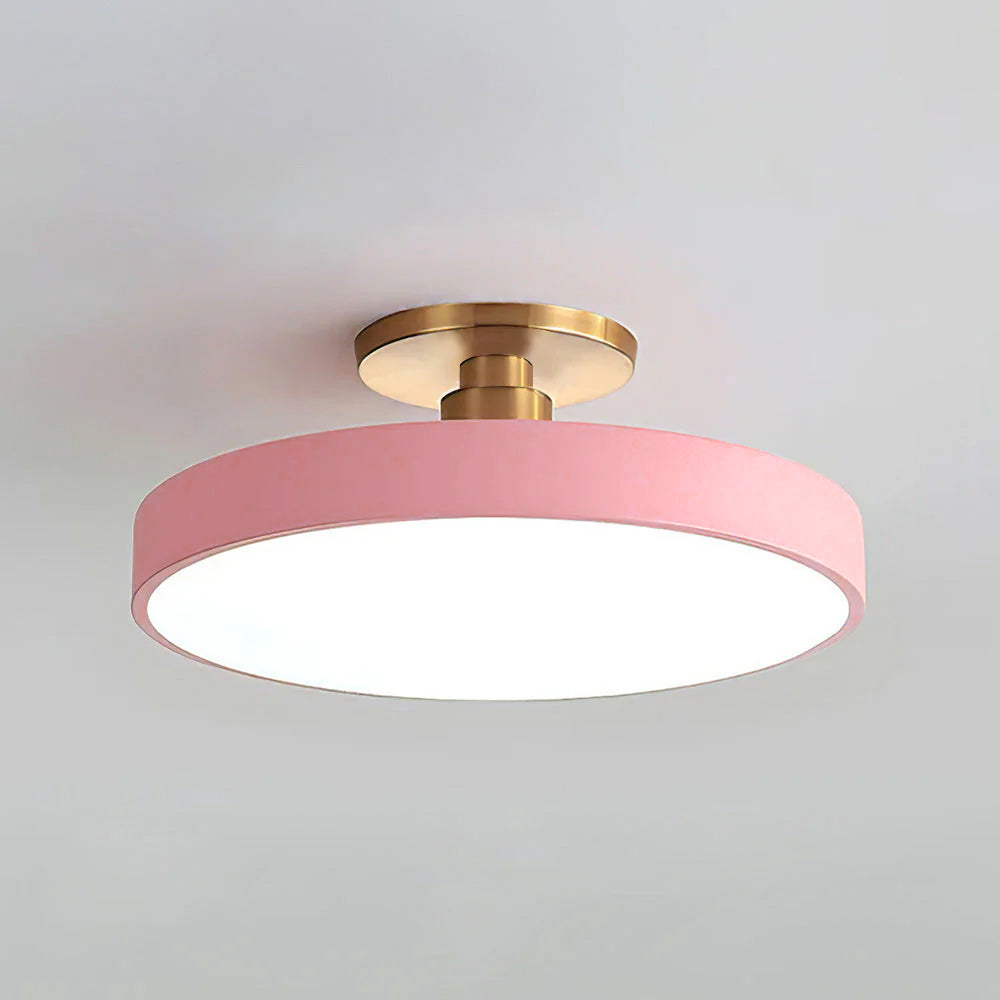 Vionte Plafondlamp – Lampada da soffitto LED rotonda in metallo e acrilico con design a risparmio energetico