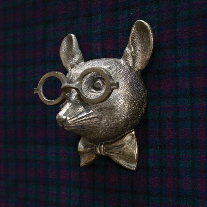 CritterCharm – Decorazione da parete con testa di animale giocosa – Design in resina dipinto a mano