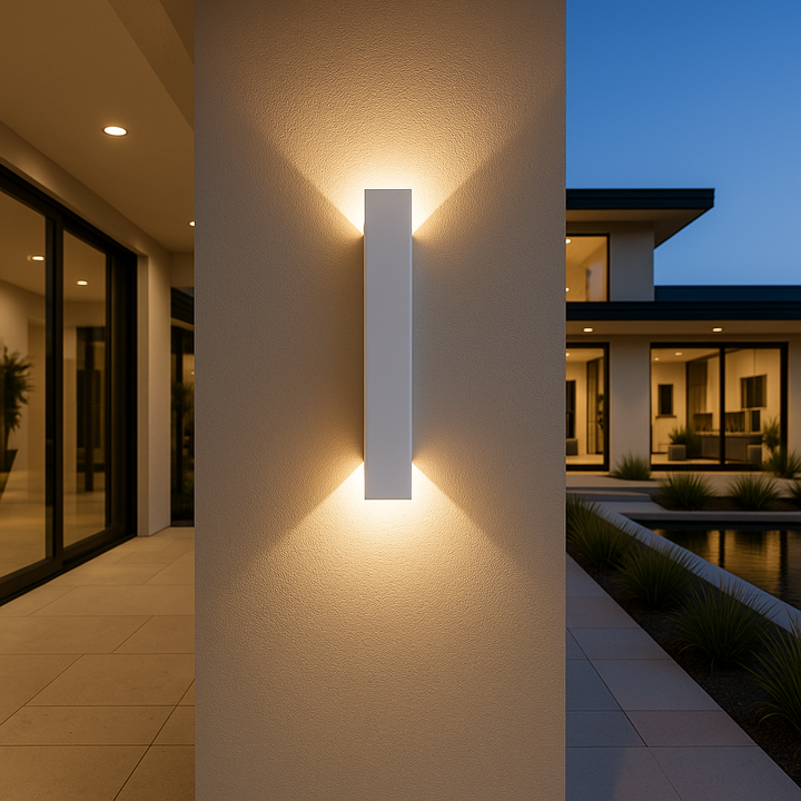 Auralight LED Wandlamp – Waterdicht Aluminium voor Buiten &amp; Badkamer