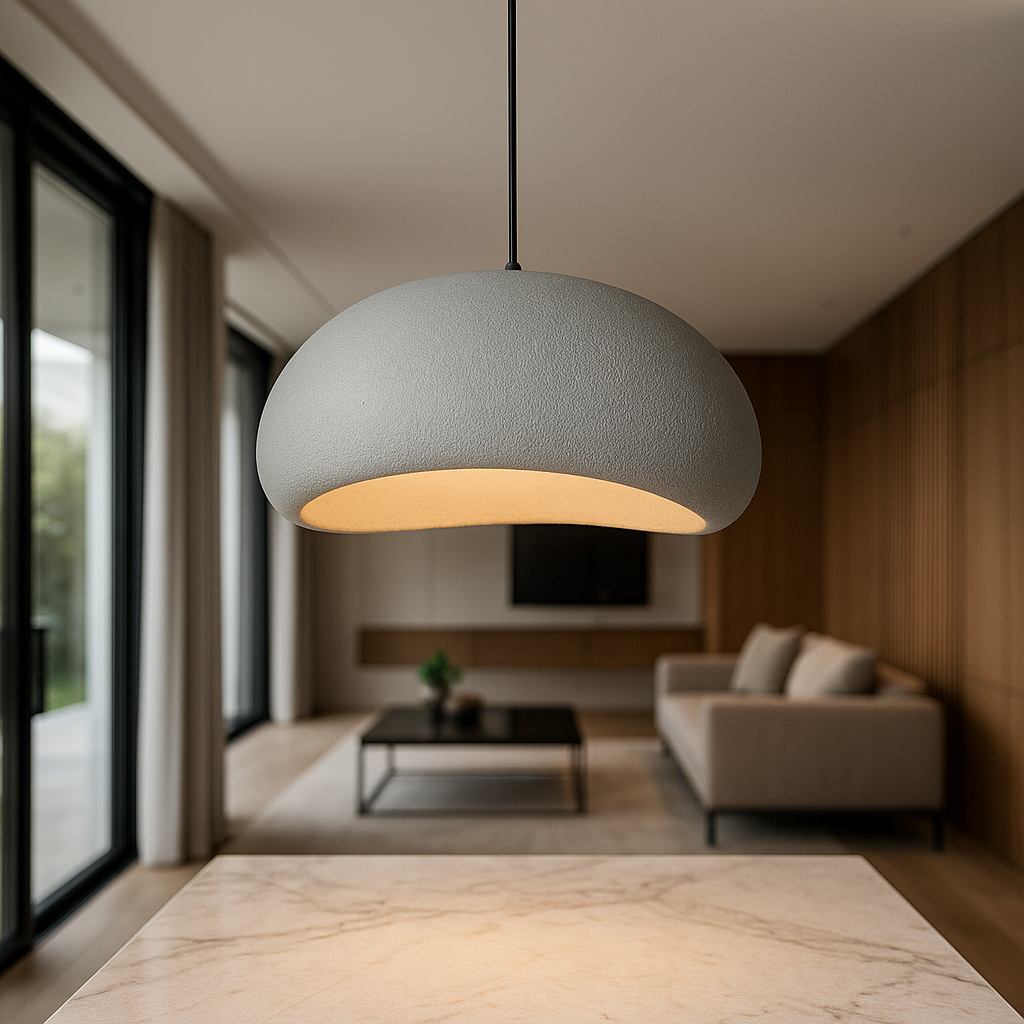 Lumora – Lámpara colgante vidrio y metal regulable – salón/comedor