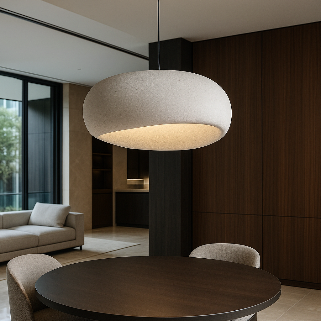 Lámpara colgante Liora – Vidrio y metal regulable para comedor o sala de estar