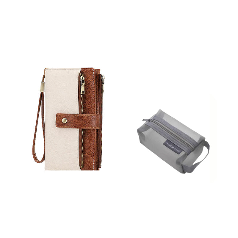 Cartera plegable de tres partes con bloqueo RFID para damas – diseño elegante, espacioso y seguro