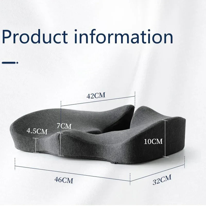 PostureEase ComfortPlus Almofada para sentar – Espuma viscoelástica ergonómica contra a dor de costas