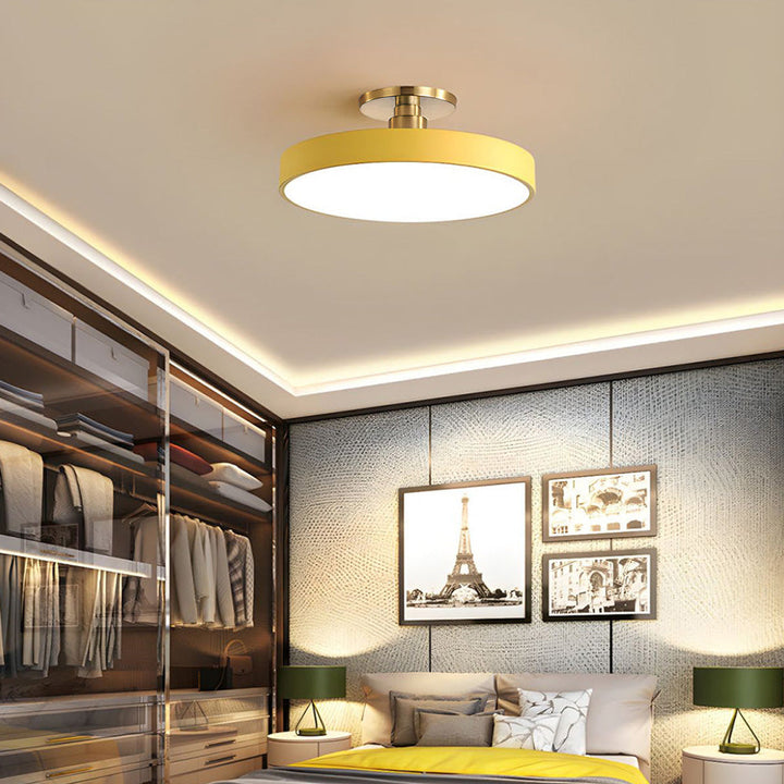 Vionte Plafondlamp – Lampada da soffitto LED rotonda in metallo e acrilico con design a risparmio energetico