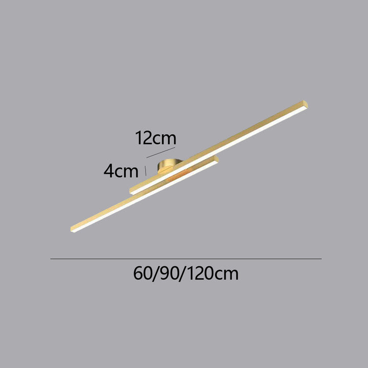 Norvion Plafondlamp – Lampada da soffitto LED allungata in alluminio con design minimalista elegante