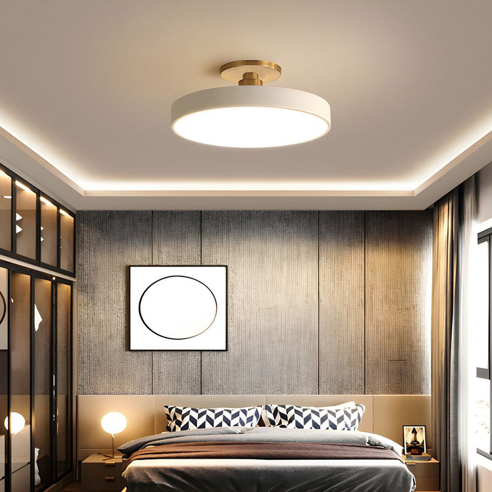 Vionte Plafondlamp – Lampada da soffitto LED rotonda in metallo e acrilico con design a risparmio energetico