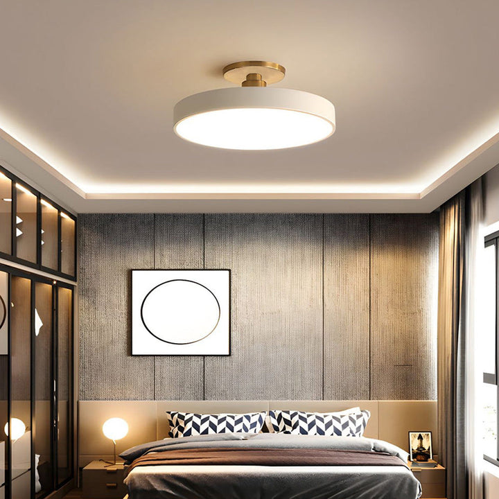 Vionte Plafondlamp – Lampada da soffitto LED rotonda in metallo e acrilico con design a risparmio energetico