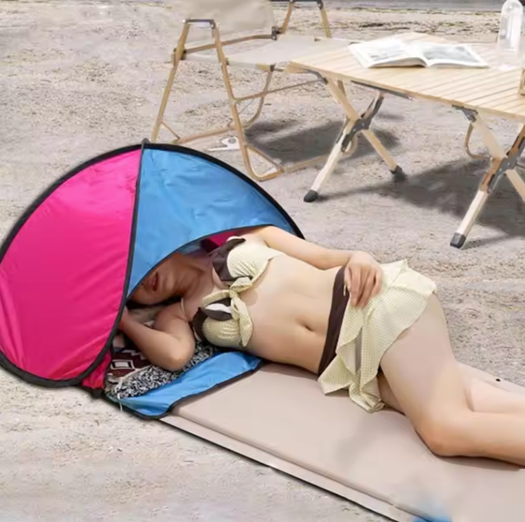 Mini Pop-Up Strandtent – Compacte Zonnescherm Tent met UV Bescherming Vestragear
