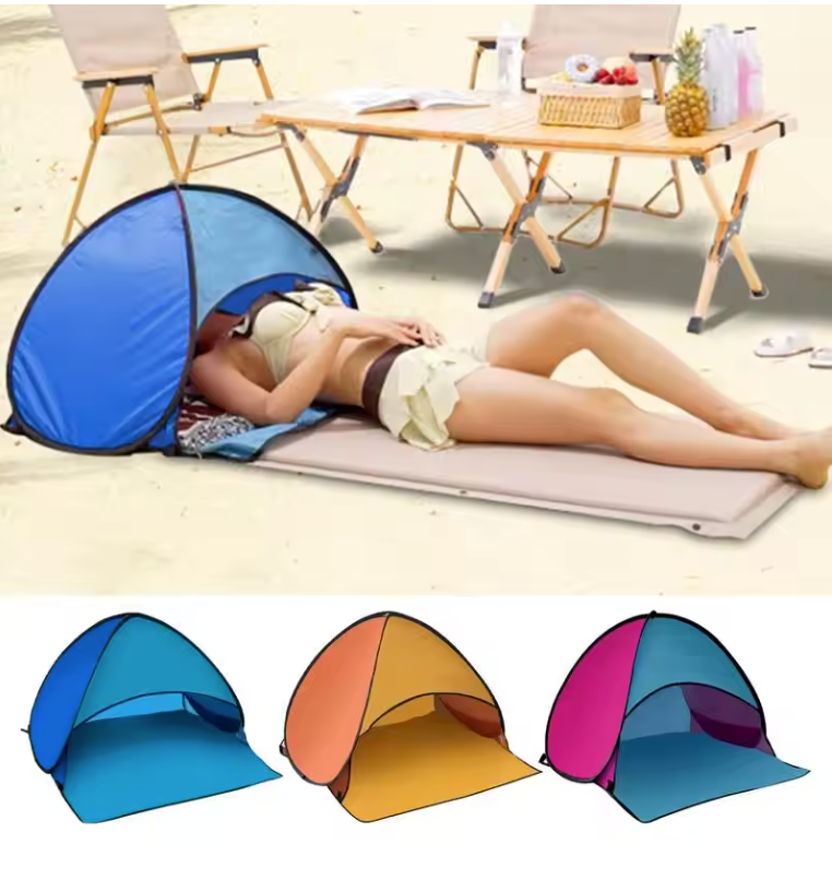 Mini Pop-Up Strandtent – Compacte Zonnescherm Tent met UV Bescherming Vestragear