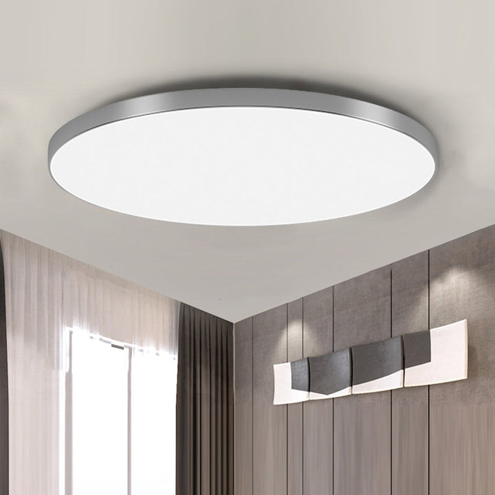 Solvra Lámpara de techo – Lámpara de techo LED redonda de acrílico y ABS con diseño minimalista