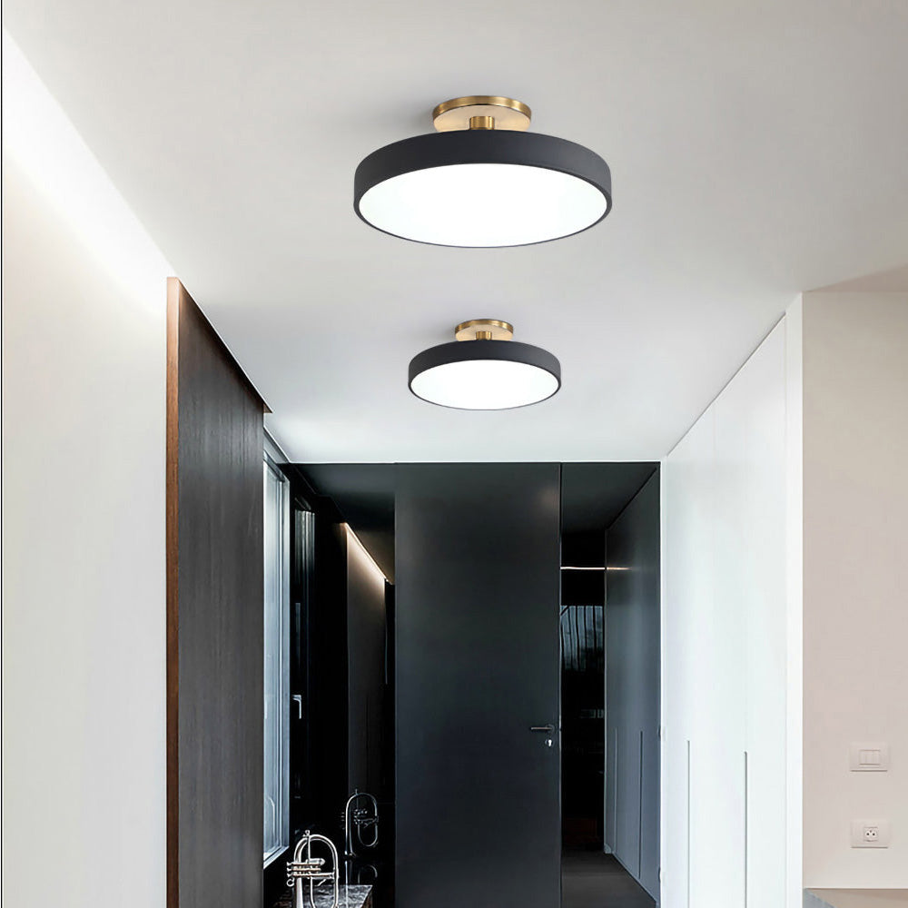 Vionte Plafondlamp – Lampada da soffitto LED rotonda in metallo e acrilico con design a risparmio energetico