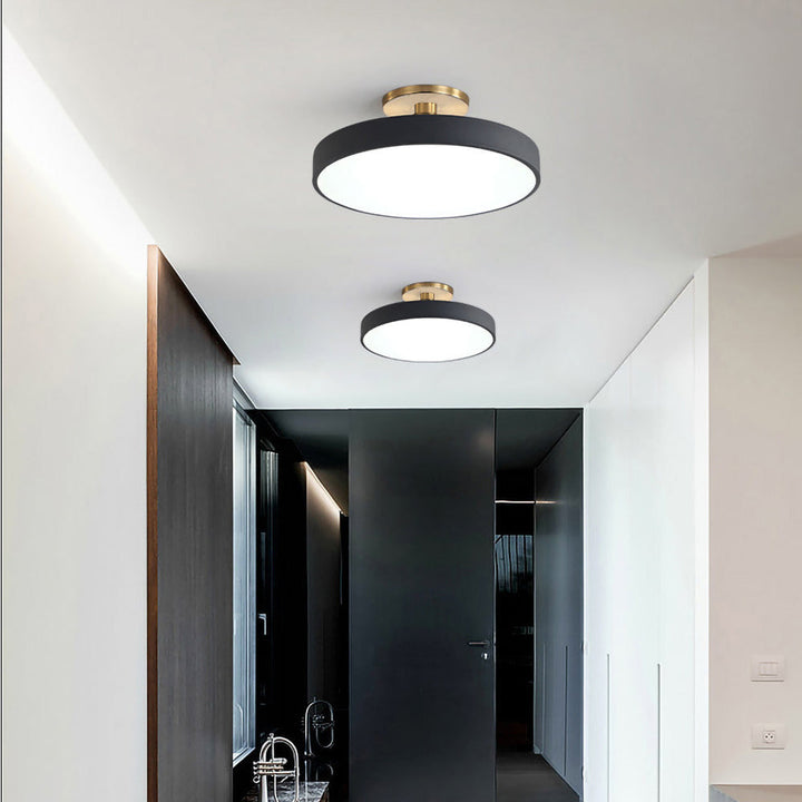 Vionte Plafondlamp – Lampada da soffitto LED rotonda in metallo e acrilico con design a risparmio energetico