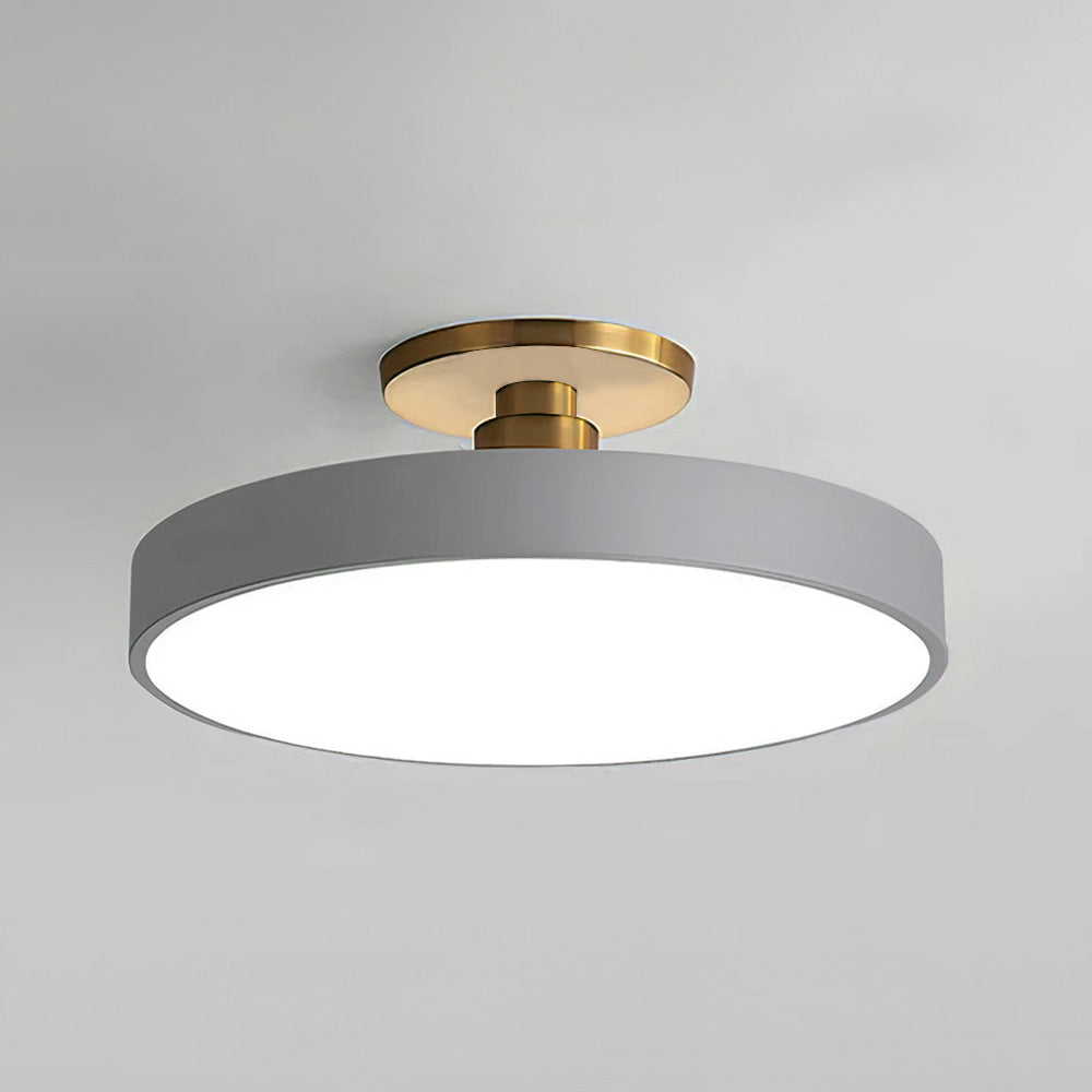 Vionte Plafondlamp – Candeeiro de teto redondo LED em metal e acrílico com design energeticamente eficiente