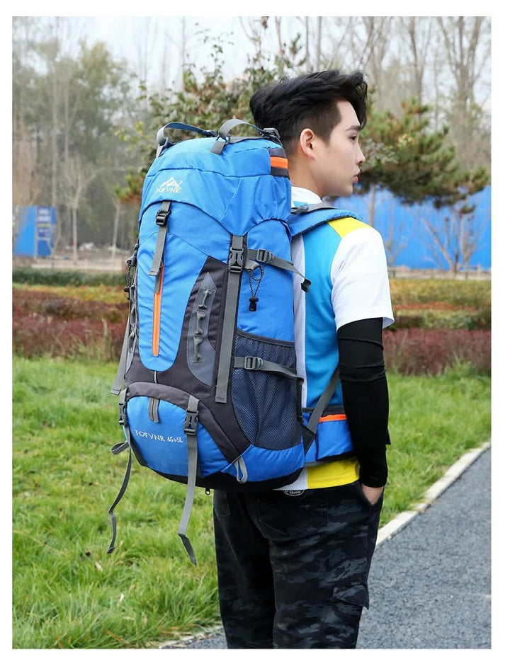 TrailForge 65L Waterdichte Rugzak – Duurzame Outdoor Rugzak met Comfort &amp; Grote Capaciteit