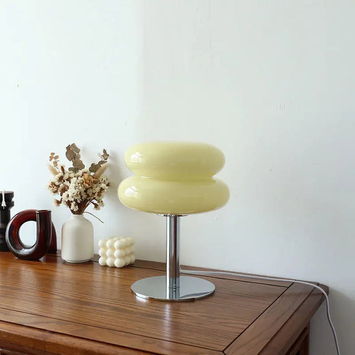 Aurora Bauhaus Candeeiro de Mesa – Lâmpada LED dimmável sem fios com design vintage dos anos 60