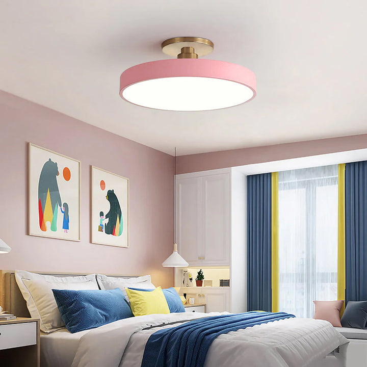 Vionte Plafondlamp – Lampada da soffitto LED rotonda in metallo e acrilico con design a risparmio energetico