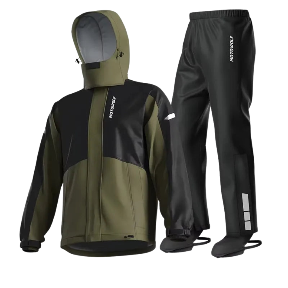MotoShield Regenpak – Waterdichte Unisex Motor Set met Ademend &amp; Lichtgewicht Ontwerp