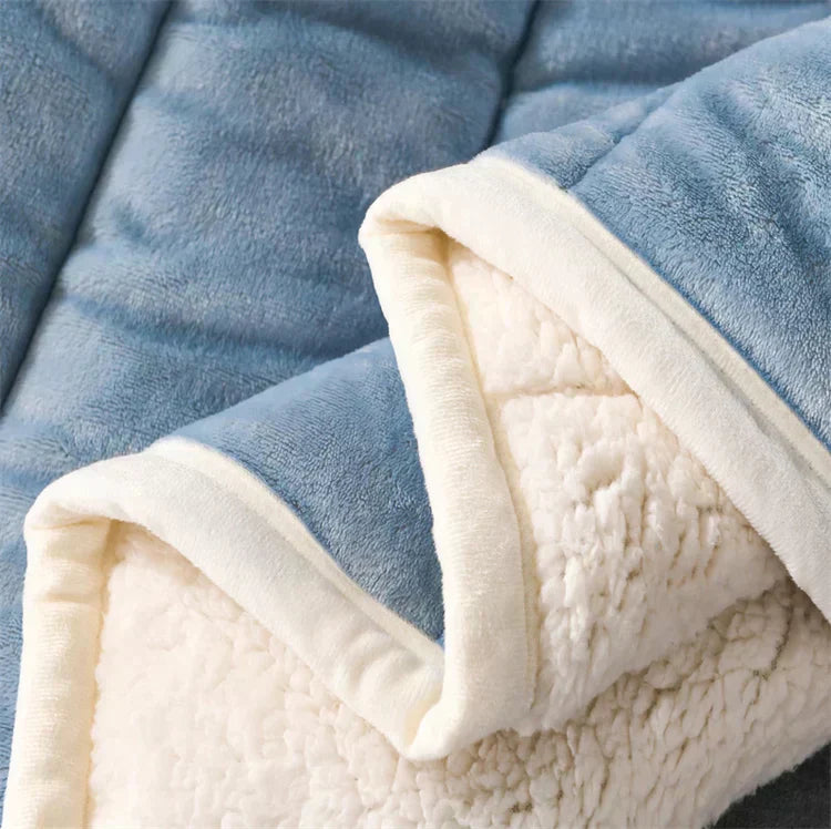 Cozivelle – Manta de forro polar de lana de cordero de lujo, cálida y suave para días de invierno