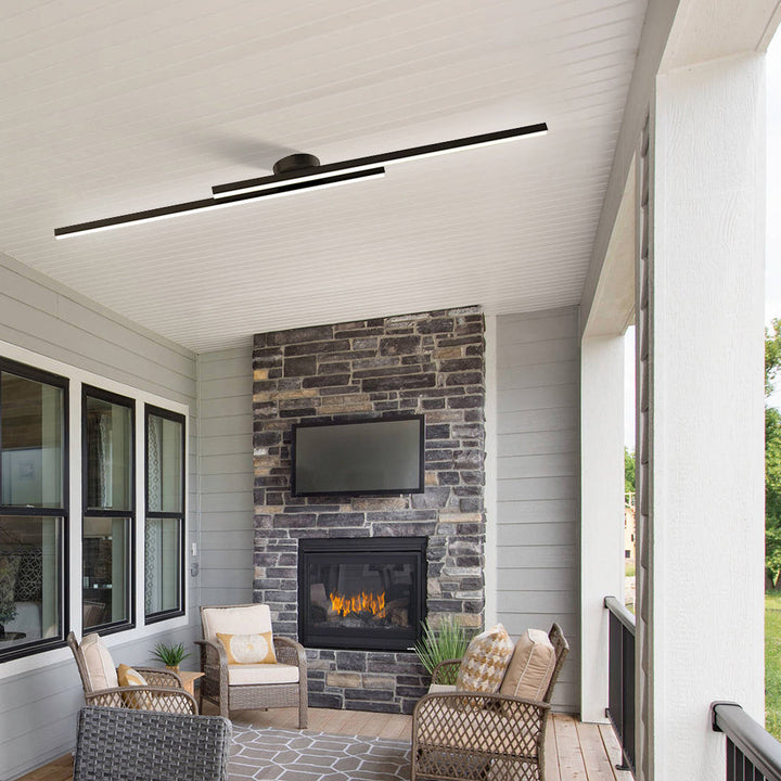 Norvion Plafondlamp – Lampada da soffitto LED allungata in alluminio con design minimalista elegante