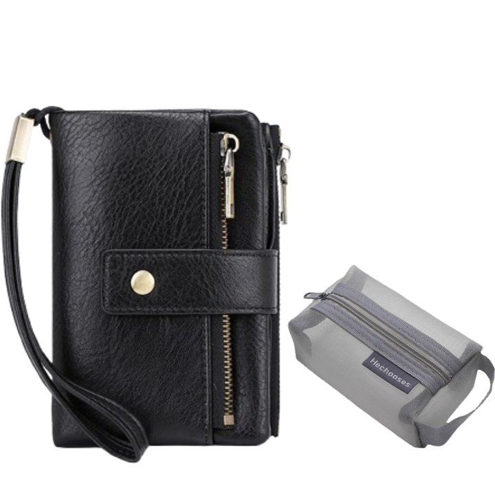 Portafoglio a tre ante con blocco RFID per donne – design elegante, capiente e sicuro