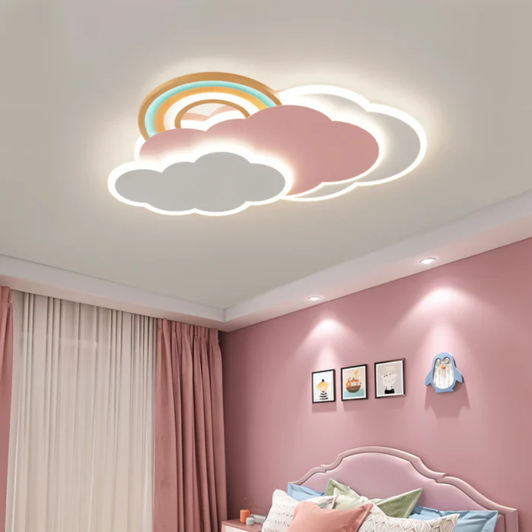 Lámpara de techo LED Pinky - Lámpara de techo arcoíris para habitación infantil