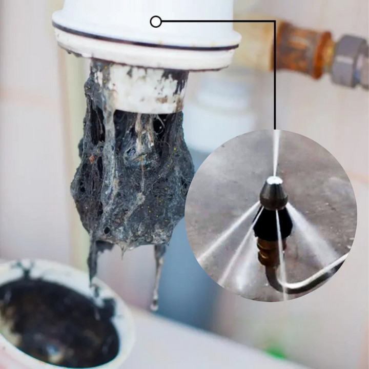 Disotturatore ad alta pressione – Ugello in acciaio inox per pulizia ecologica