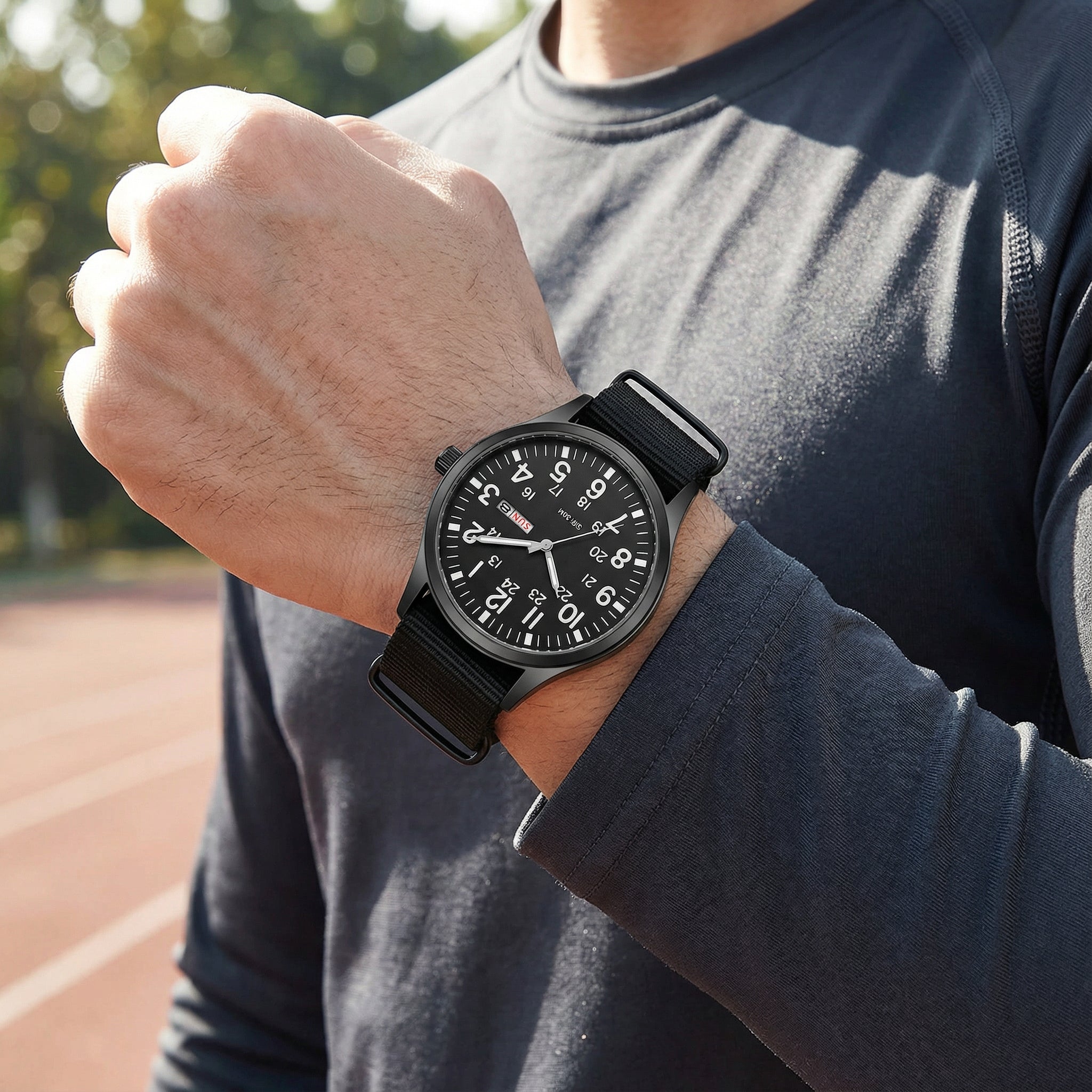 Orologio da uomo per esterni – Impermeabile 100m, Vetro zaffiro e Movimento al quarzo
