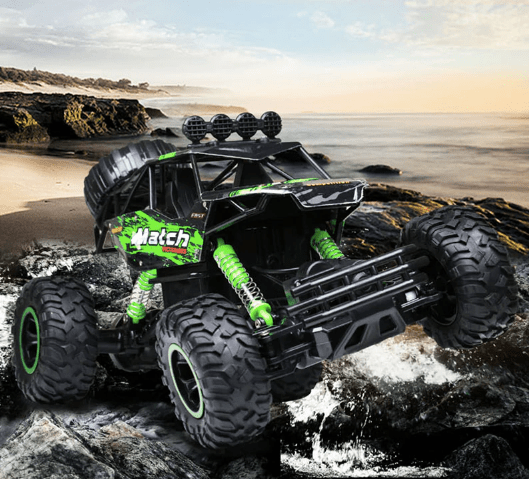 Camión monstruo RC 4x4 – Potente tracción, carrocería resistente y agarre todoterreno
