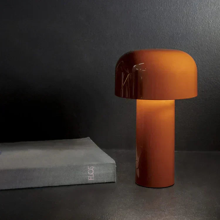 Lunavo HaloGleam Lámpara de Mesa – Inalámbrica, Recargable y Moderna Luz LED en Forma de Hongo