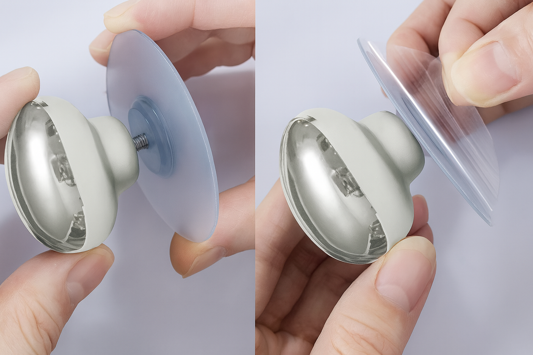 Auriën Ganchos de Pared – Diseño de Gota de Lluvia Cromado, Juego de 2 con Tira Adhesiva o Tornillo