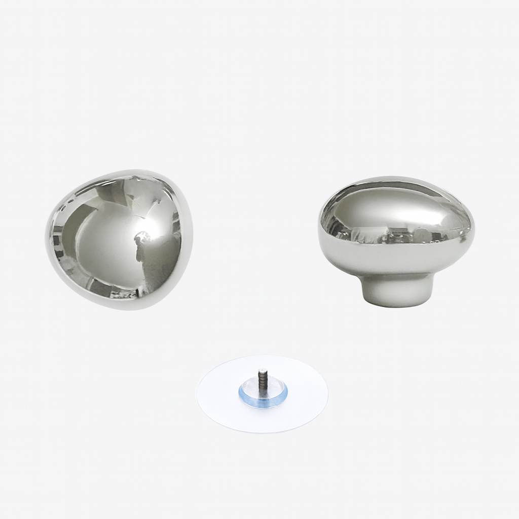 Auriën Wandhaken – Chroom Raindrop Design, Set van 2 met Plakstrip of Schroef