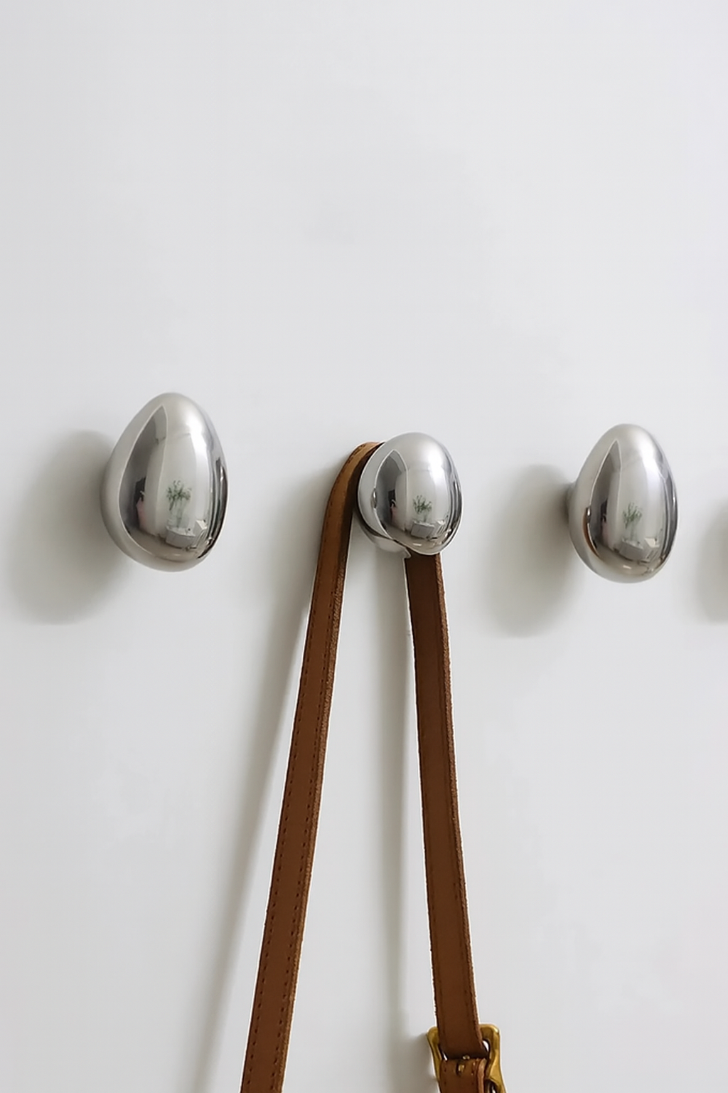 Auriën Wandhaken – Chroom Raindrop Design, Set van 2 met Plakstrip of Schroef