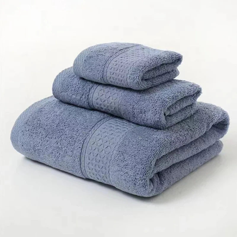 3-delige Luxe Katoenen Handdoekset, Ultra Zacht, Zeer Absorberend 0
