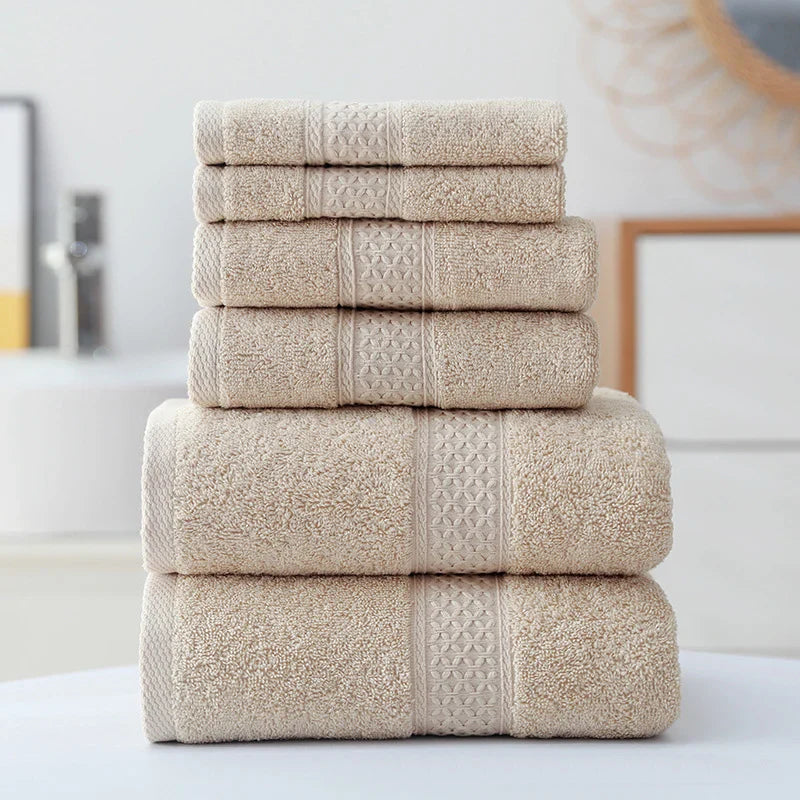 3-delige Luxe Katoenen Handdoekset, Ultra Zacht, Zeer Absorberend 1
