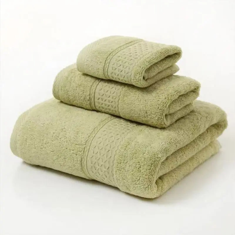 3-delige Luxe Katoenen Handdoekset, Ultra Zacht, Zeer Absorberend 4
