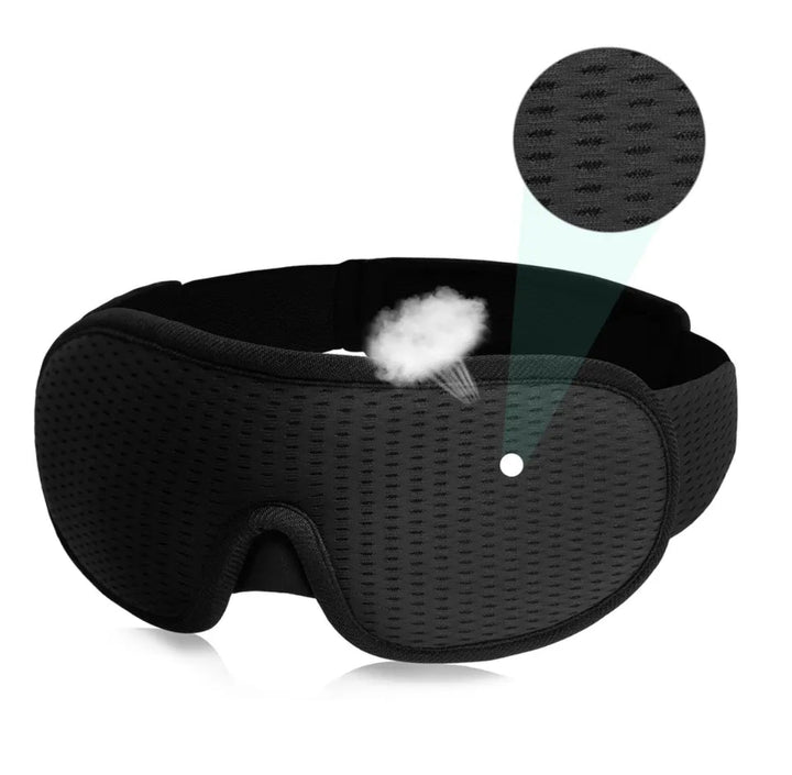 DreamEase Maschera per Dormire – Maschera 3D Traspirante e Opaca con Vestibilità Regolabile