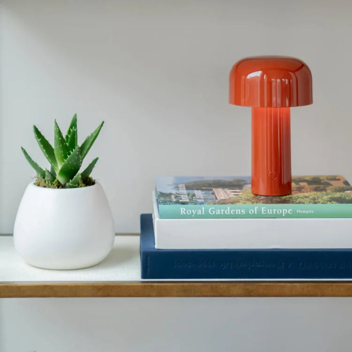 Lunavo HaloGleam Lámpara de Mesa – Inalámbrica, Recargable y Moderna Luz LED en Forma de Hongo